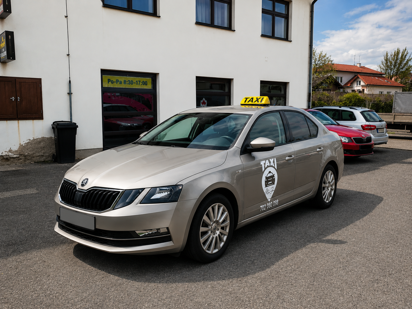 Šedivá Škoda Octavia Taxi MiJa